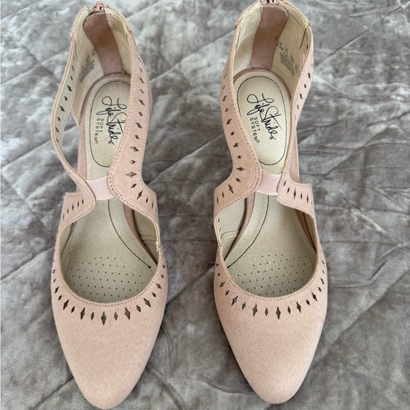 Life Stride Giovanno  Pink Cutout Heels 9.5 - Picture 3 of 8